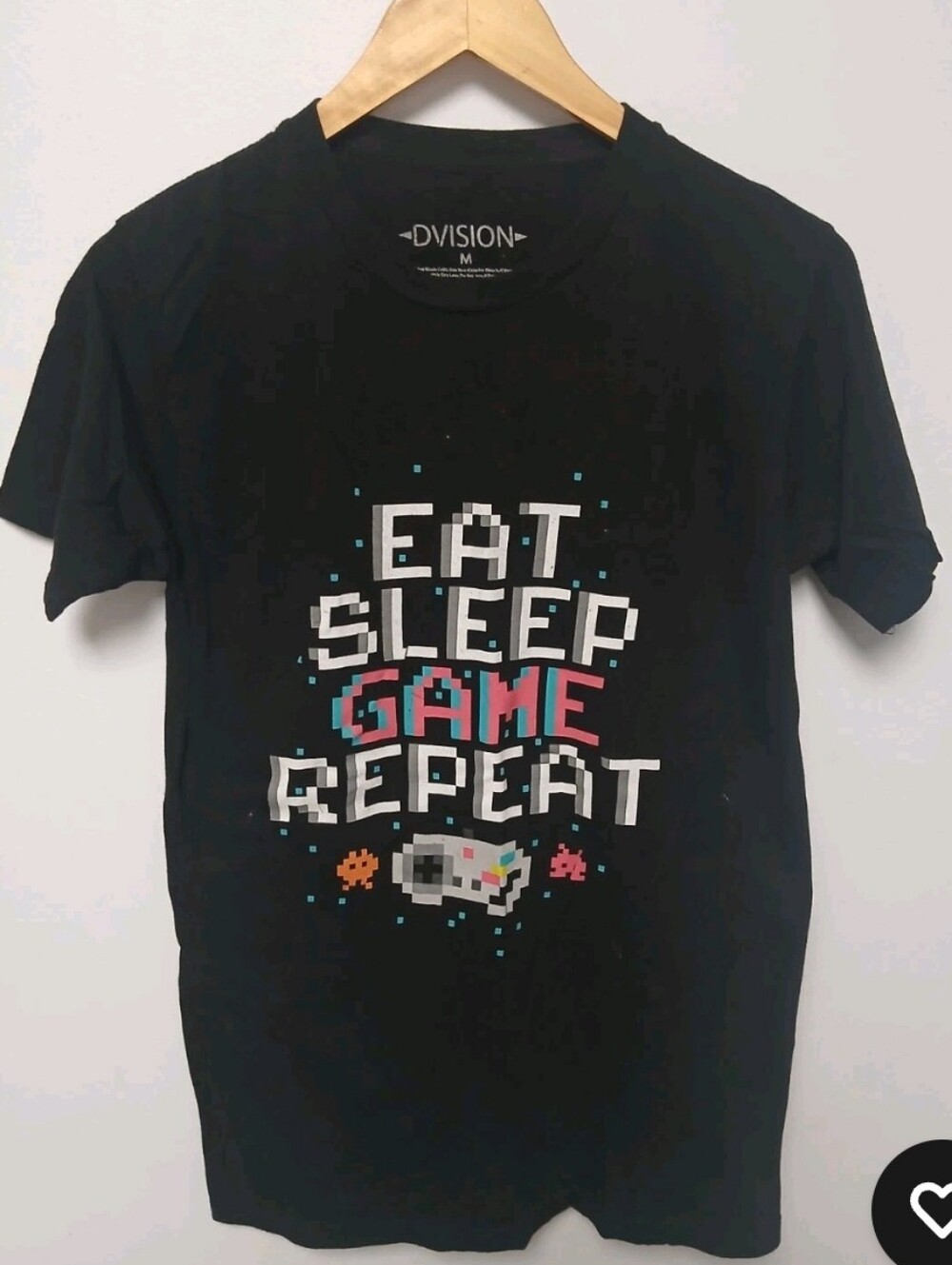 DVISION Eat "Sleep Game Repeat" Graphic Tee Black Men’s Medium